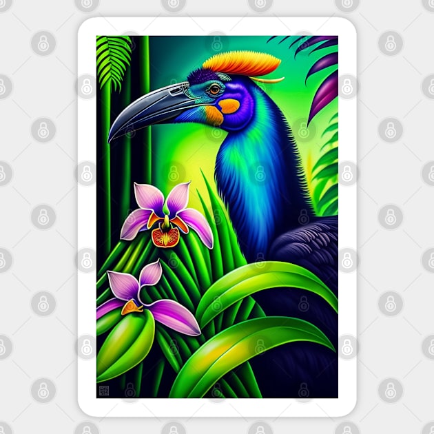 Cassowary Painting Sticker by ArtShare